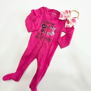 EUC Newborn Baby Handmade Burn Book Pajama Costume